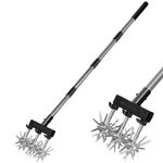 Walensee Rotary Cultivator Garden Tool, Adjustable Hand Tiller With Silver. Fixed Price $50.99.