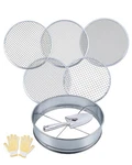 Hipulx 5-IN-1 Soil Sifter Set With Replaceable Stainless Steel Mesh Screen .... Fixed Price $35.68.