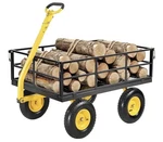 Vevor 1200 Lbs Steel Garden Cart, Heavy Duty Pullable Wagon Yard. Fixed Price $210.00.
