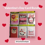 Bundle 24 Assorted Brand New Hallmark Valentines Cards 1/2 Off Retail!. Fixed Price $11.38.