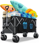 Everyfun Pro Collapsible Wagon Foldable Utility Cart - Black. Fixed Price $78.18.