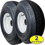 Two 5.70-8 570-8 Utility Pop Up Camper Boat Trailer Tire Rim Wheel 4-HOLE 8PR. Fixed Price $196.42.