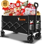 Collapsible Wagon Cart Foldable With 350LBS Capacity, Lightweight Utility. Fixed Price $57.15.