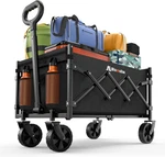 Collapsible With Wheels, 220 Lbs Wagons Carts Foldable Fle. Fixed Price $58.78.