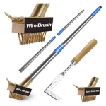 Patio Brush W/extra Heads Hand Weeder, Gardening Tool Set, Ex.... Fixed Price $31.53.