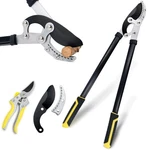 Jardineer 3PCS Garden Shears Set, Include 30" Anvil Brach Cutter Loppers For .... Fixed Price $51.37.