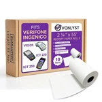 Vonlyst Paper 1/4 55 For Verifone VX520 Ingenico ICT220 ICT250 10 Rolls. Fixed Price $14.90.
