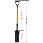Ashmanonline Drain Spade Teeth - 41 Inches Long Fibreglass Handle Orange Me.... Fixed Price $60.18.
