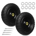 13 Inch Solid Rubber Tires, 4.00-6 Flat Free With 5/8" Bearings, 2.17" O.... Fixed Price $52.05.