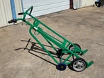 Valley Craft 4-WHEEL Steel Drum Hand Truck, 2 Mold-on Rubber Wheels, Rear. Fixed Price $600.00.