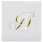Gift Boutique 100 Gold Monogram Cocktail Napkins Letter Disposable Paper Pa.... Fixed Price $23.55.