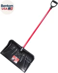 Snow Shovel With Fiberglass D-grip Heavy Duty Wide Scoop And Push For. Fixed Price $66.28.