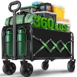 Folding Wagon Cart With All-terrain Wheels Heavy Duty Collapsible Utility For. Fixed Price $68.34.