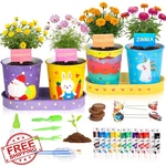 Yaungel Paint Plant Flower Kids Gardening Set Ages 8-12 Kit. Fixed Price $39.99.