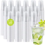 Clawsoff 1000PK 9OZ Clear Plastic Cups, Disposable Bulk Small Cold/hot Drinks. Fixed Price $74.98.
