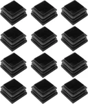 12 Pack 1-1/4" Square Plastic Plugs, Black Tubing End Caps Insert For. Fixed Price $14.31.