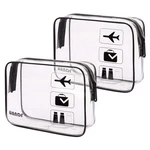 Wandf Tsa Approved Toiletry Bag, 2 Packs Travel Clear Quart Siz.... Fixed Price $14.43.