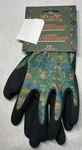 Kate Merritt Garden Gloves Green Blackfloral Size Medium French Inspired Nip. Fixed Price $13.99.