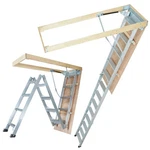Vevor Folding Attic Ladder Aluminum Adjustable Portable Loft Stairs Ceiling. Fixed Price $389.99.