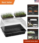 Thick Plastic 3-SET Strong Seed Starter Trays With 5" Humidity Domes For See.... Fixed Price $56.42.