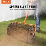 24" Compost Spreader, Height Adjustable, For Peat Moss, Top Soil, Mulch, Durable. Fixed Price $107.99.