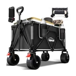 Overmont Collapsible Wagon Cart With Wheels All-terrian 3.2IN Wide -.... Fixed Price $115.94.