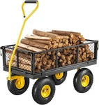 Vevor 500LBS Steel Garden Cart, Heavy Duty Wagon With 10" All-terrain Tires. Fixed Price $76.95.