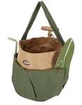 Esschert Design Canvas Round Tan & Green Garden Work Tool Bag. Fixed Price $19.99.