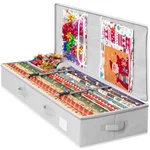 Criusia Gift Wrapping Paper Organizer Storage, Durable Underbed 6.1 L, Grey. Fixed Price $49.99.