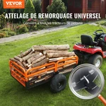 Atv Dump Trailer 1500LB, Cu Ft Tow Behind Garden Cart W/ Removable Sides. Fixed Price $379.99.