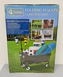 Seina Compact Outdoor 150 Lb Capacity Folding Steel Wagon Garden Cart, Black. Fixed Price $64.95.