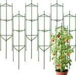 6 Pack 48 Inch Tomato Cages For Garden, Triangle Metal Plant Support With Rust-r. Fixed Price $54.99.