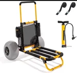 Bonnlo Beach Fishing Cart, Wagon Trolley With 12" Big Balloon Wheels For. Fixed Price $113.39.