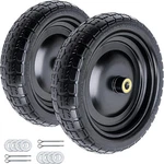 13" Flat Free Wheels For Gorilla Cart, Wheelbarrow, Garden Trolleys 2-PACK. Fixed Price $46.20.