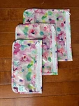 Bumkins Clear Front Travel Bags 3 Pack Zipper Pouches Floral Print. Fixed Price $13.00.