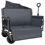 Heavy-duty Folding Wagon Cart With Bench Seat, 500LBS Capacity & 180L Storage,. Fixed Price $191.36.