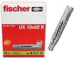 Fischer Universal Plug Ux 2 3/8" (10X60MM) With Rim 50PCS 10X60, Gray. Fixed Price $20.58.