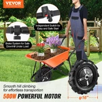 Vevor Electric Wheelbarrow Cart One 5 Cu Ft Powered Dump 330 Lbs. Fixed Price $605.88.