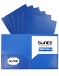 Sunee 24-PACK Blue Heavy-duty 2-POCKET Plastic Folders For 8.5X11 Papers. Fixed Price $25.48.