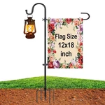 Upgraded 46 Inch Heavy Duty Metal Garden Flag Holder With Shepherd Hook, Yard.... Fixed Price $34.44.