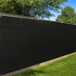 6X50FT Fence Privacy Wind Screen Black Hdpe Shade Cloth Winter Garden Patio Deck. Fixed Price $25.42.