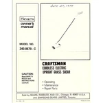 Sears Craftsman Cordless Electric Grass Shear Model 240.8679-C Manual AG5-1. Fixed Price $13.50.