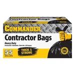 Commander 55 Gallon Mil (eq) Heavy Duty Contractor Bags With Flap Ties - 36.... Fixed Price $21.21.