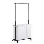 Honey-can-do Rolling Laundry Cart With Hanging Bar SRT-01237 White. Fixed Price $61.23.