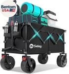 220L Wagons Carts Foldable With Big All-terrian Beach Wheels, Collapsible Heavy. Fixed Price $176.28.