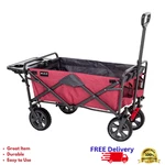 Mac Sports Folding Wagon With Tailgate Table Collapsible Utility Cart Heavy New. Fixed Price $119.65.