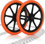Upgraded 20X1.95" Flat Free Tires Compatible With 5/8 Inch Bearing, Orange. Fixed Price $86.04.