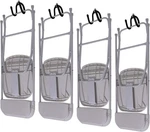 Auxphome 4 Pack Storage Rack, Wall Mounted Folding White. Fixed Price $11.40.