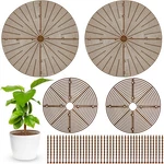 Srmayyi 4 Pcs Plant Pot GRID,20.5 Pack 11.8 INCH+2 Inch, Brown. Fixed Price $33.95.