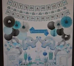 Regal Decorations Blue Elephant Baby Boy Shower Pre-strung Banners. Fixed Price $7.35.